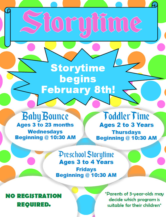 Storytime Schedule - Newcomerstown Public Library